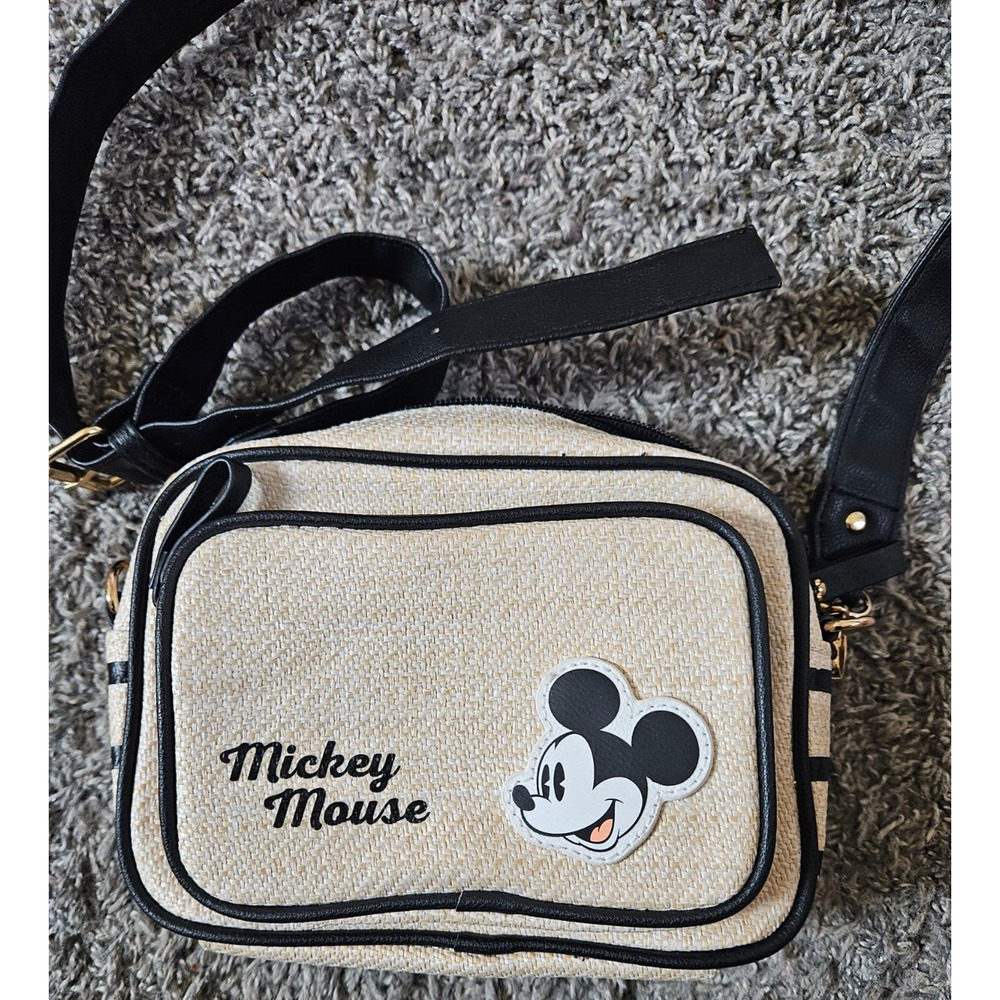 Disney Mickey Mouse Crossbody Phone Bag Primark Cell Holder Black Red - Picture 3 of 5